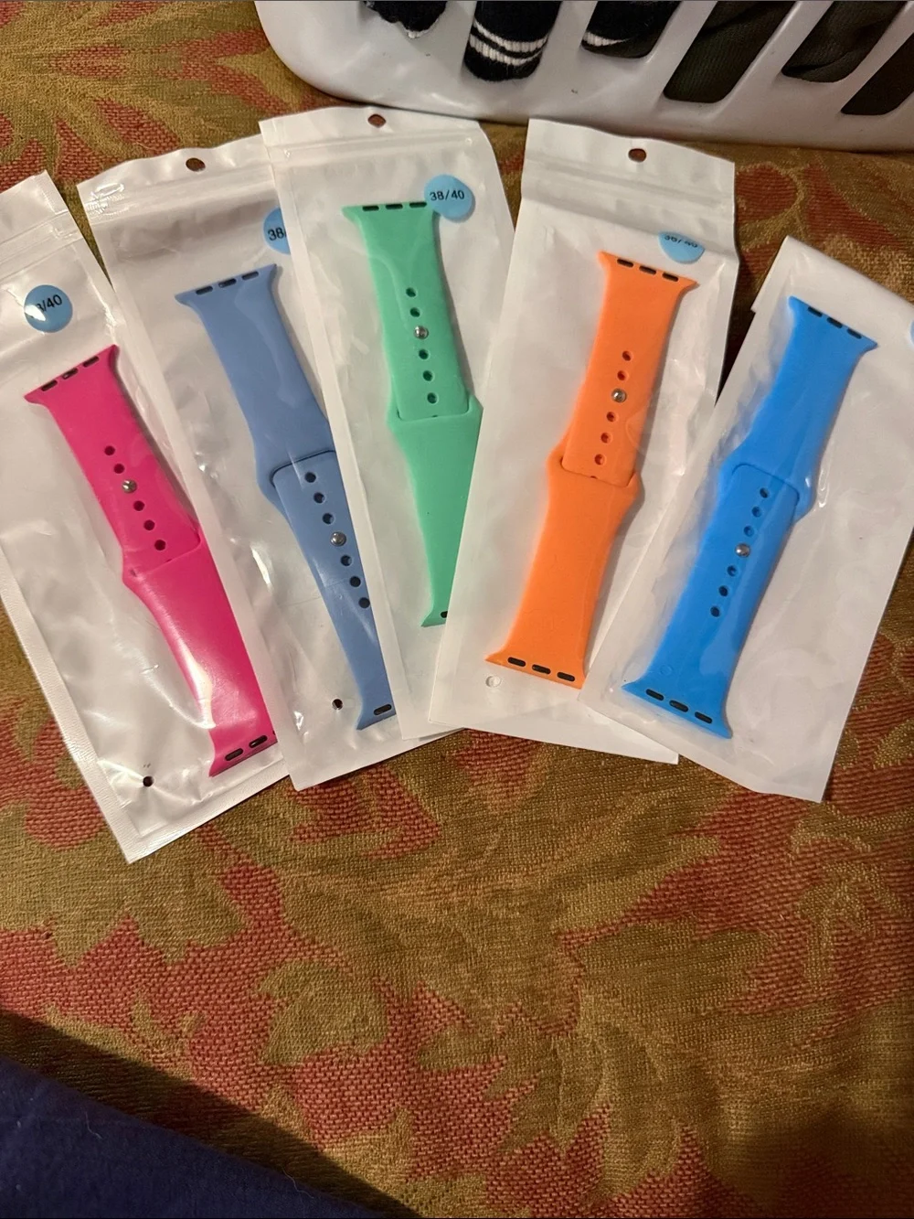 New Silicone Replacement Watch Bands  size 38/40 mm hot pink, lime, orange ++